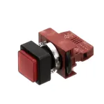 Insinger DE8-61 Push Button Switch, Red, Square