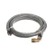 Flex Hose with Fittings, 48&quot;, Steel Braided