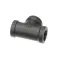 Hobart FP-019-10 Tee, 3-Way, 3/8" x 3/8" x 3/8" Internal Thread, Black Iron