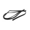 Door Gasket, 3-Sided, Push-In, 60&quot; x 20&quot;, Black, Silicone