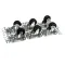 Caster, 2-1/2&quot;, Swivel, 3 with Brake, 3 Without Brake, Plate, Set of 6