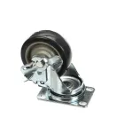 H&K International H-20-7 Caster, 3.5", Swivel, with Brake, Plate