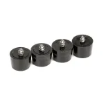 Lockwood H-FOOT Foot with Threaded Stud, Black Plastic, Pack of 4