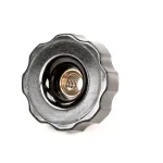 Electrofreeze HC162634 Knob, Fluted, Door, Black, 3/8-16