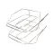 Avtec HD CAR0302 Carrier, Bus-Trac, 2 Tier Tray, Stainless Steel
