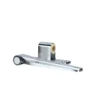 Door Hinge, Reversible, Cam Rise, 1 3/4&quot; Offset, Brushed Chrome, Walk-In