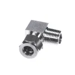 Fitting, 90 Degree Elbow, 1/2&quot; Compression x 3/8&quot; Outside PT, Stainless Steel