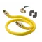 Gas Connector Hose Kit, 3/4&quot; x 36&quot;, Yellow, Stationary, Packed in Color Box
