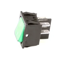 Lincoln MER340038 Rocker Switch, Green Lighted, 250 Volt, DPST