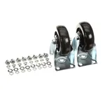 Caster, 4&quot;, Rigid no Brake, Set of 2
