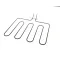Heating Element, Bake, Hidden, 8 Pass