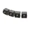 Cadco PD1001AO Foot, Grey Plastic + Rubber Foot, Pack of 4, XAFT-111/115