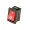 Omega PMT-S-7660 Rocker Switch, Power, Refrigeration, Red