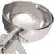 Carlisle S28002 Disher, Size-20, 2 Oz, 2-1/8" Dia. Round Bowl, Ribbed Plastic Handle, Capacity Stamped On Bail, Dishwasher Safe, 18/8 Stainless Steel, Yellow, Nsf                                                              