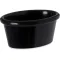 Carlisle S31003 Ramekin, 2 Oz., 2-3/4"L X 2"W X 1-1/2"H, Oval, Dishwasher Safe, Stain Resistant, Stackable, Melamine, Black, Nsf, Bpa Free                                                                            