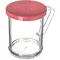 Carlisle S31442 Shaker/Dredge, 8 Oz., Polyethylene Medium Ground Lid, Handled, Crack And Chip Resistant, Dishwasher Safe, Bpa Free, San, Rose                                                                           