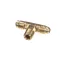 Tee, 3-Way, 1/4&quot; Male Flare x 1/4&quot; Male Flare x 1/8&quot; Outside PT