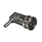 Quick Disconnect, Female Socket x 1/4&quot; Barb, 90 Degree, Liquid