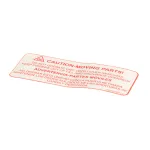 Label/Decal, Door, Caution-Moving Parts, English/French