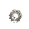Lock Nut with External Tooth Washer, Hex, 10-32, 18/8, Keps