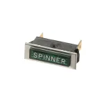 Indicator Light, Spinner, Green, Rectangular