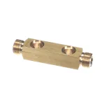 Manifold Fitting, Brass, Dual-Banjo, 3/8 BSPM x 3/8 BSPM, 1/4