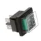 Atosa W0308016 Switch, Rocker, Light Green, DPST