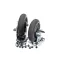 Caster with Brake, Plate Locking, Pack of 2, 5&quot;