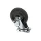Caster with Brake, Plate Locking, Pack of 2, 5&quot;
