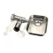 Globe XMCA-SS Meat Grinder Assembly, for #12 hub, includes knife, 3/16" plate, pusher, polished stainless steel cylinder, worm gear, ring and pan                