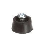 Vollrath XTSA0004 Rubber Foot with Screw, Black, Single