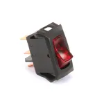 Zesto ZNE911CRB250N Rocker Switch, Red Lighted, Tippette, On/Off