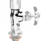 T&S 000685-40 Chrome Plated Big Flo Valve with 1 1/8-18 UN Ends and Right Hand Female Threads