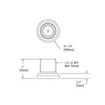 T&S Brass 000688-25 UNION INSERT, 1/2 NPT MALE (PLATED)