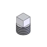 T&S Brass 001347-20 1/2 NPT SQUARE-HEAD PLUG, UNPLATED BRASS