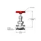 T&S 006647-25 Chrome Plated Red Globe Valve Handle with 1/2" NPT Female Connections