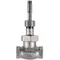 T&S 011927-25 Chrome Globe Valve with Handle Adapter and 1/2" NPT Connections