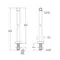 T&S 015321-40 12" Pedestal Assembly with One Outlet Cube for B-1210-12 Faucet