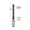 T&S 015887-40 Pedestal and Flange Assembly for B-1210 Glass Filler