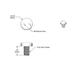 T&S Brass 016654-45 VR SCREW, SS, 8-32UN THREAD X 1/4 LENGTH