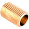 T&S 016878-20 1 1/4" Unplated Brass Supply Nipple with 1/2" NPT Connections