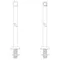 T&S 017269-40 Retro Pedestal Assembly with One Outlet Cube for B-1210-16 Faucets