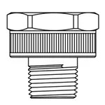 T&S Brass 017575-25 ADAPTER, 3/8 NPT MALE X 3/4 GH FEMALE THREADS