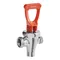 Bunn 07059.1002 Chrome Faucet Assembly with Cleanout Port and Orange Handle For SRU & U3 Coffee Urns