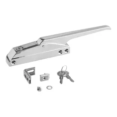Kason® 10174C0000404 10 1/2" Door Latch with Stike, Lock and Key - Straight Handle