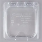 Carlisle 10319Z07 StorPlus EZ Access 1/6 Size Clear Polycarbonate Hinged Lid with One Notch