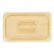 Carlisle 10490U13 StorPlus 1/4 Size Amber Universal High Heat Handled Lid