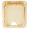 Carlisle 10519Z13 StorPlus EZ Access 1/6 Size Amber High Heat Hinged Lid with One Notch