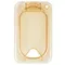 Carlisle 10539Z13 StorPlus EZ Access 1/9 Size Amber High Heat Hinged Lid with One Notch