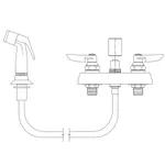 T&S 1171X Swivel to Rigid Adapter with Sidespray for B-1100 Faucets